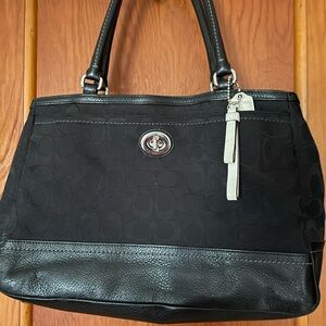 Coach Black and Tan Shoulder Bag